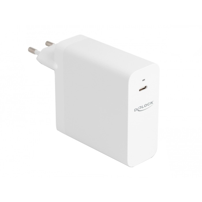 DeLOCK USB GaN Ladegerät 1x USB-C, 140 Watt weiß, PD 3.1