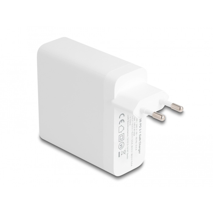 DeLOCK USB GaN Ladegerät 1x USB-C, 140 Watt weiß, PD 3.1