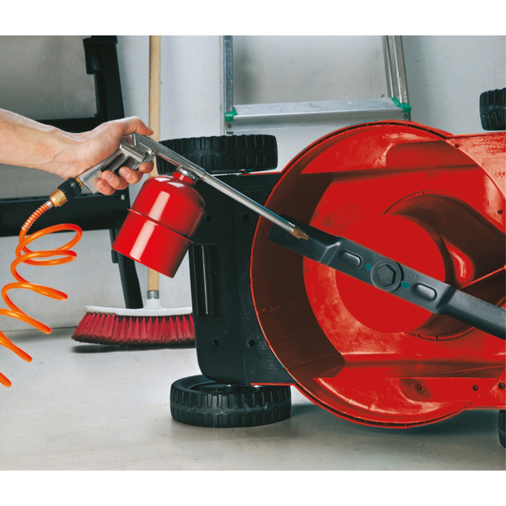 EINHELL Sprühpistole mit Saugbecher rot