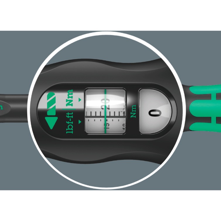 Wera Click-Torque C 3 Set 1, 1/2", Drehmomentschlüssel schwarz/grün, 13-teilig, mit Umschaltknarre