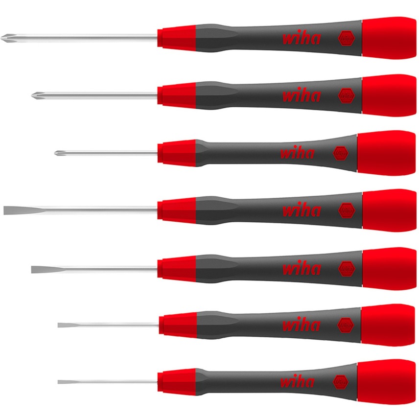 Wiha Feinschraubendreher-Set PicoFinish grau/rot, 7-teilig