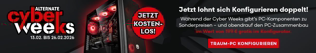 ALTERNATE Cyber Weeks - kostenlose Baupauschale